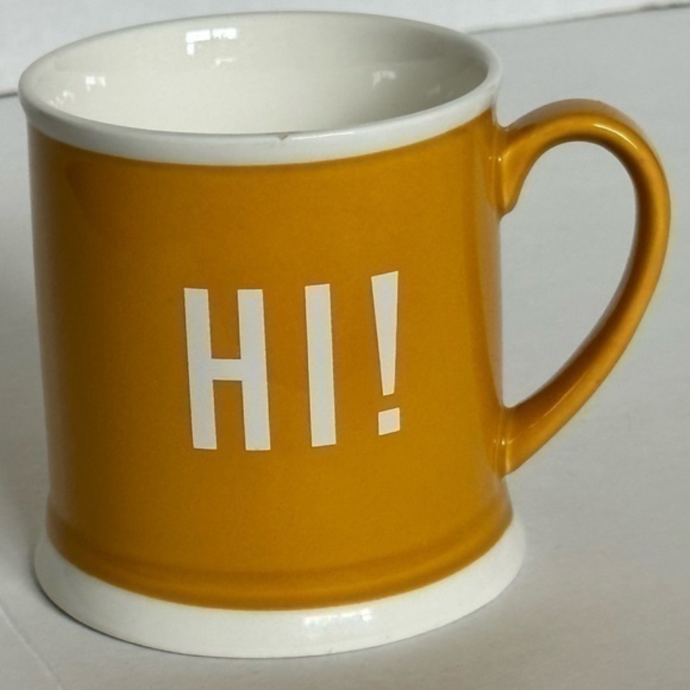 Creative Co-op Hi! Oversized mug mustard yellow color ‼️‼️sold out online‼️‼️